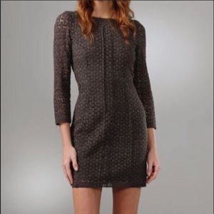 Caritan Gray Crochet Diane von Furstenberg dress